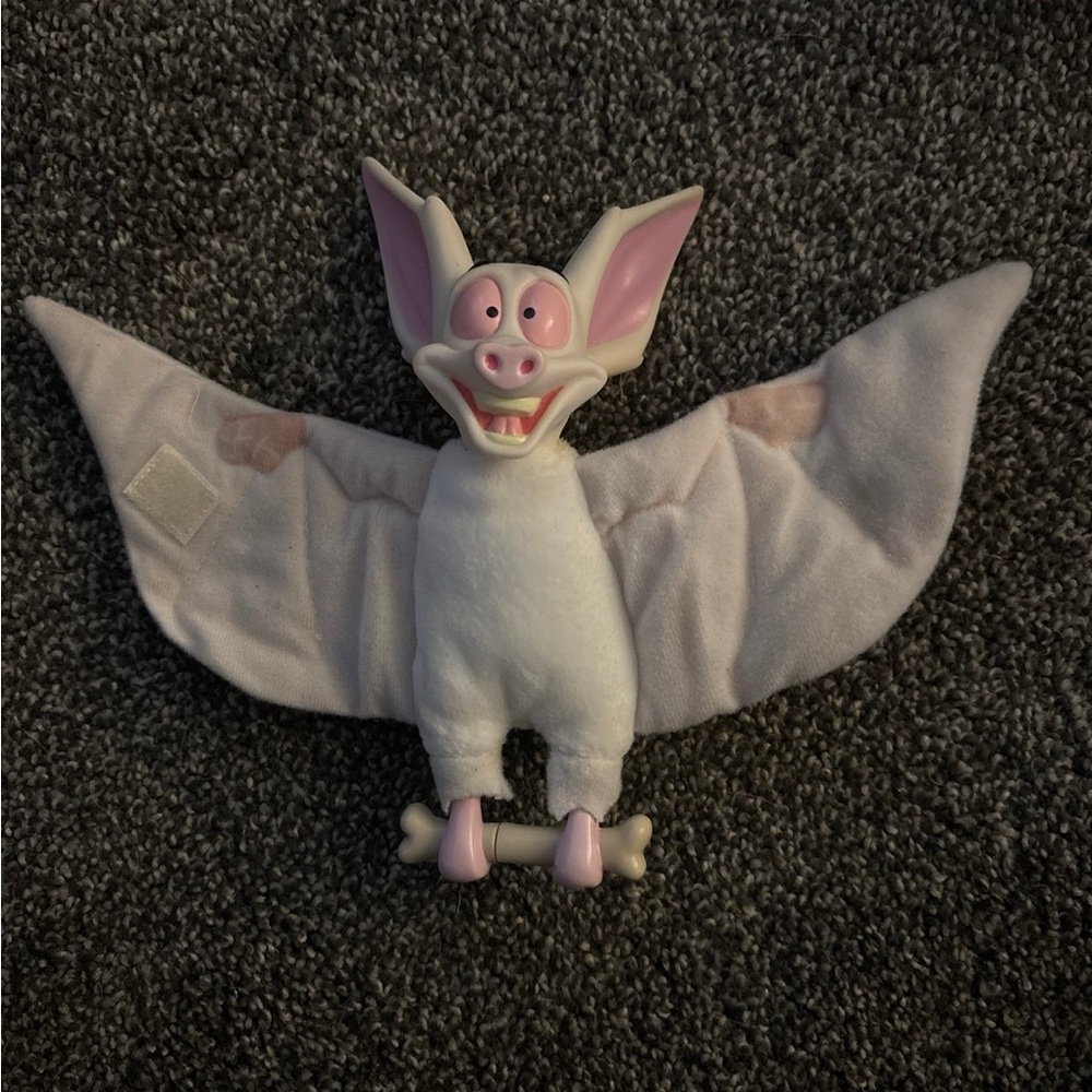 1997 Anastasia Bartok White Bat 8” Talking Plush Stuffed Toy